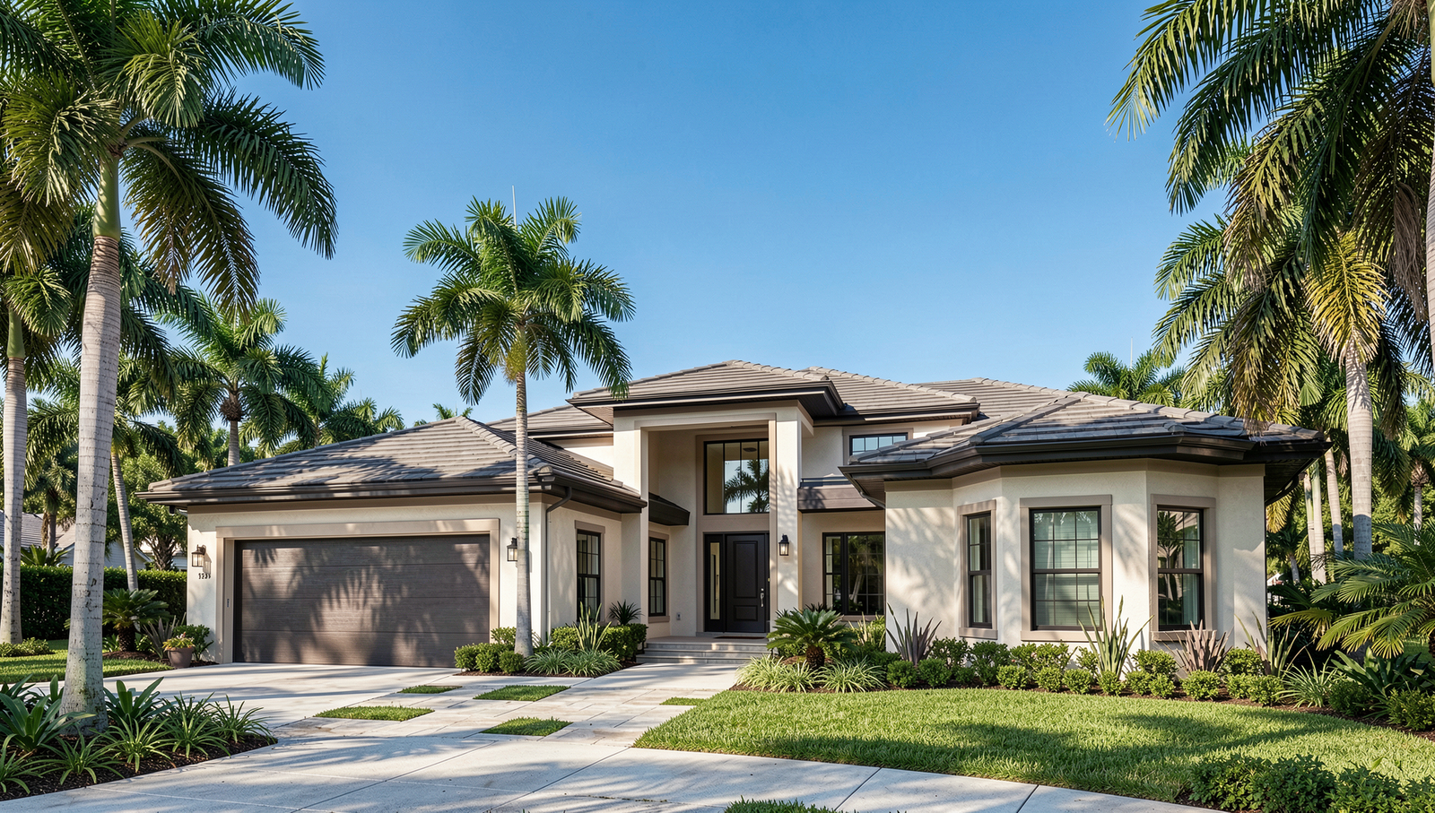 Luxury home exterior in Spring Hill Florida