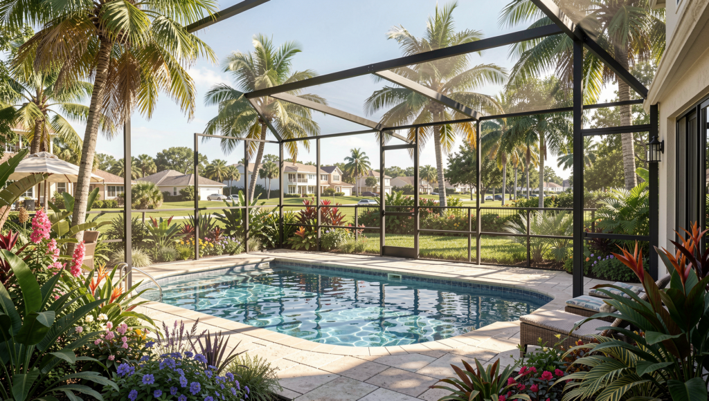 Florida home with screened lanai and pool in Spring Hill